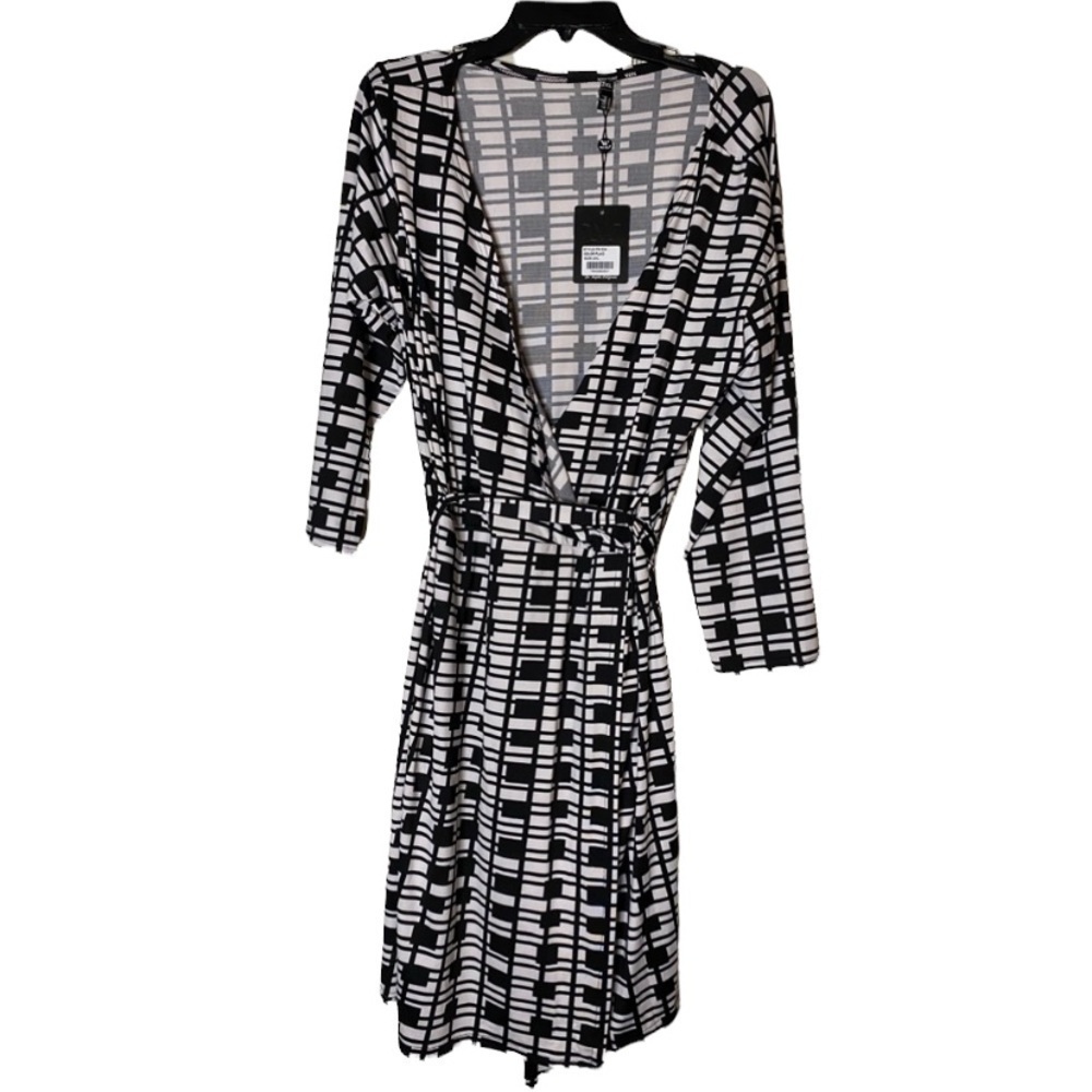NWT White Mark Black and White 2XL Dress Plus Size